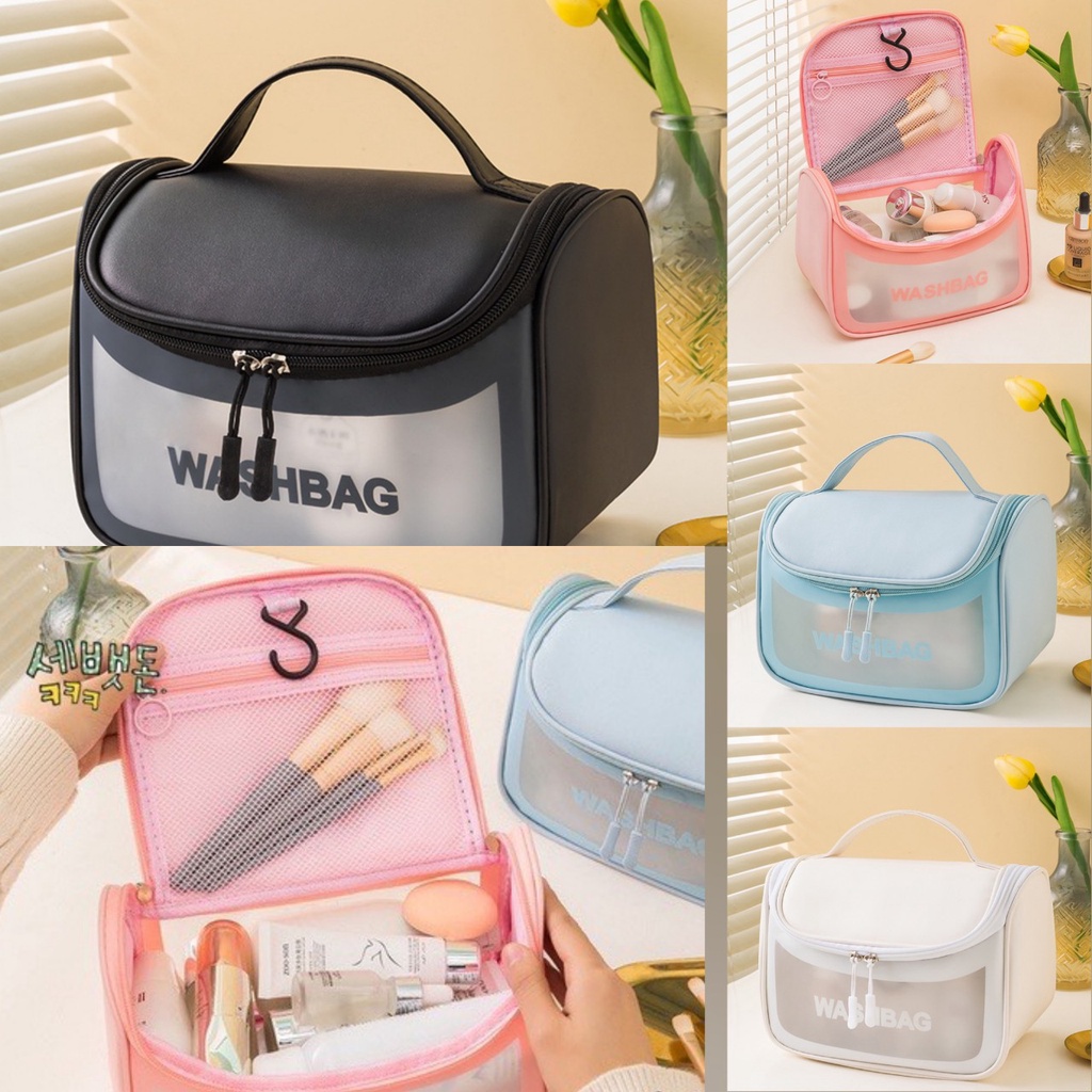 Túi đựng mỹ phẩm / đồ trang điểm / du lịch WashBag chống thấm nước có khóa kéo