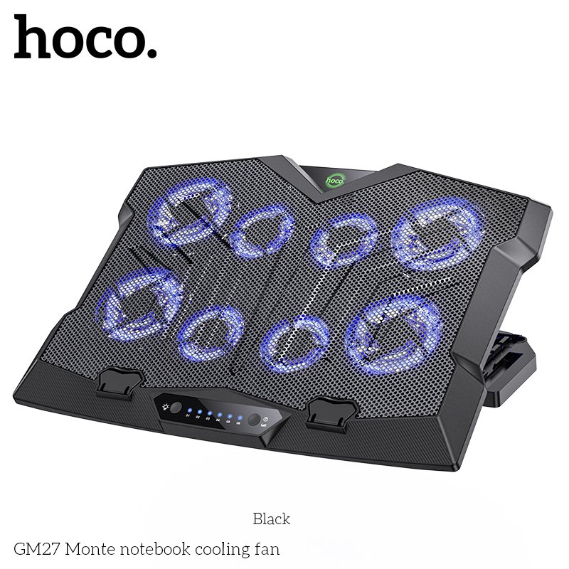 Fan đế tản nhiệt Laptop HOCO GM27 8 quạt chính hãng [BH 1 năm]