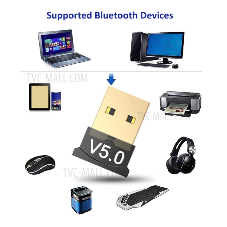 Usb bluetooth Dongle 5.0 Wireless (dùng cho Máy Tính, PC, Laptop, Macbook,...) [BH 3 tháng]