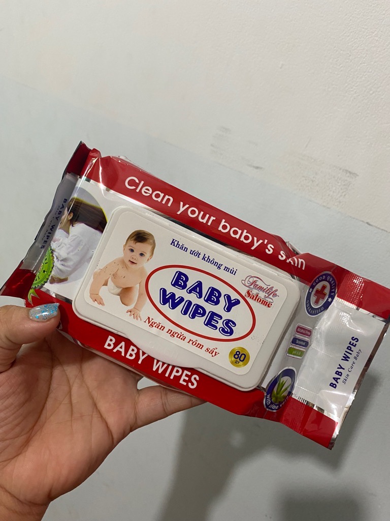 KHĂN GIẤY ƯỚT BABY WIPES 80GR LOẠI XỊN , CHỐNG RƠM SẢY KO KÍCH ỨNG DA [BH: NONE]