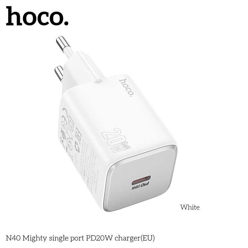 Cóc sạc nhanh 20w Hoco N40 PD 1 cổng type c chính hãng [BH 1 Năm]