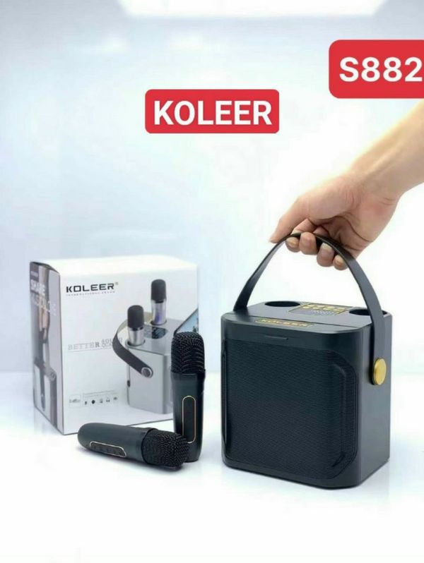 Loa karaoke Koleer S882 kèm 2 micro không dây hát karaoke bluetooth [BH 6 tháng]