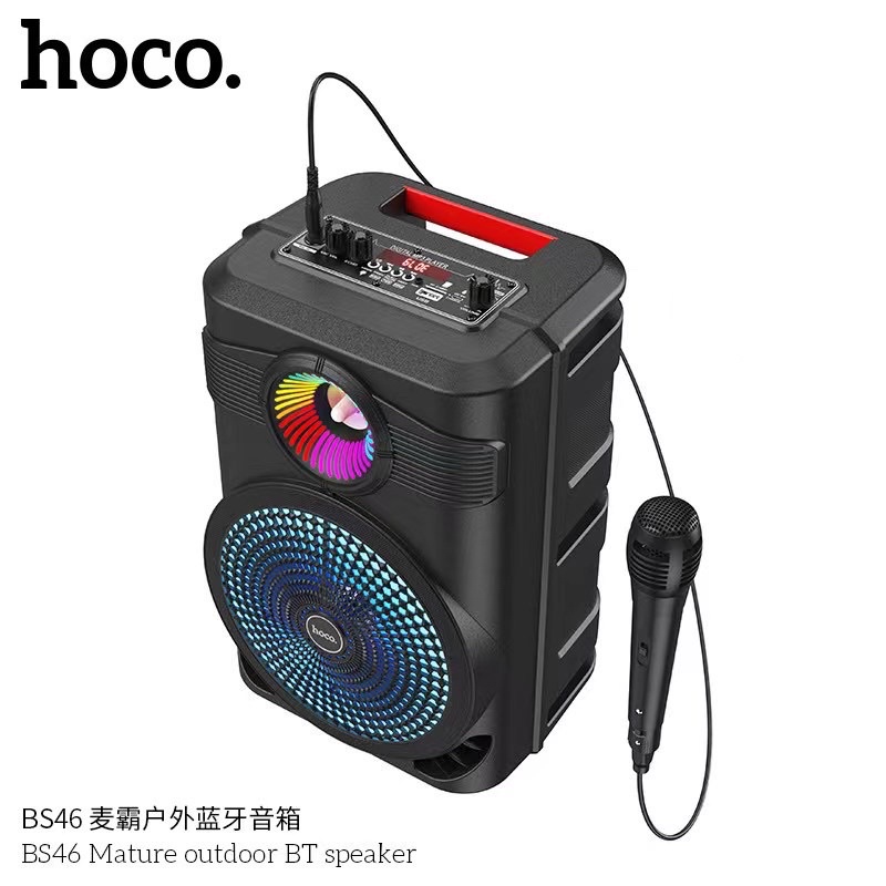 Loa karaoke HOCO BS46 kèm 1 micro có dây chính hãng bluetooth [BH 1 năm]