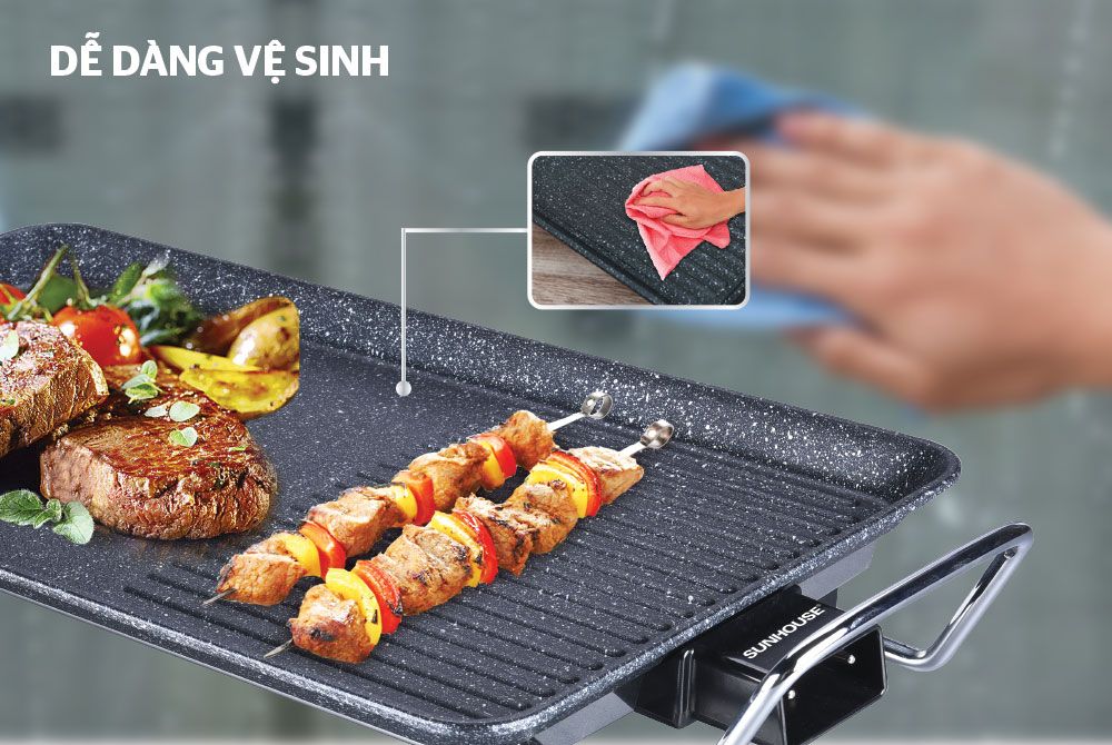 Bếp nướng điện BBQ SUNHOUSE SHD4607 1500w chính hãng [BH 1 tháng]