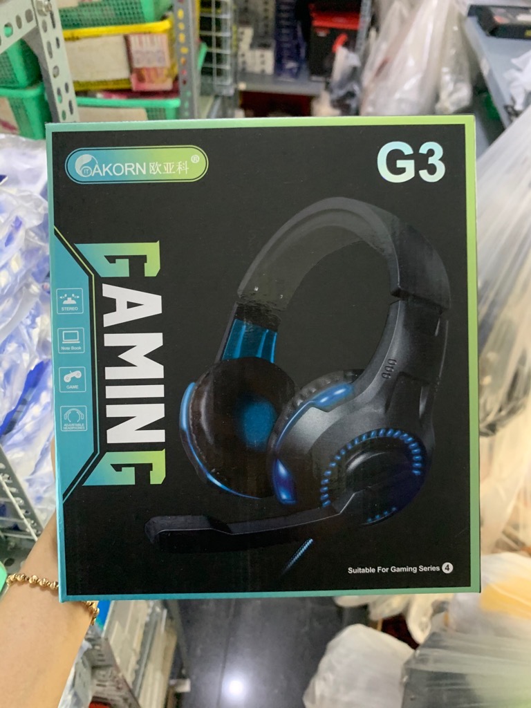 Tai nghe có dây 3.5 CAKORN GAMING G3 (Headphone máy tính có led, có micro) [BH 3 tháng]