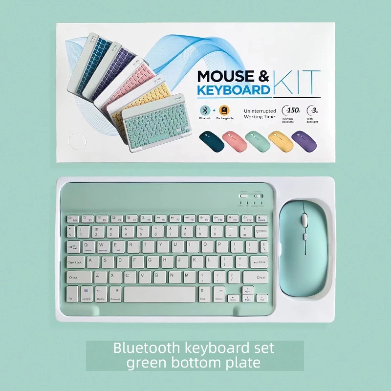 Combo bàn phím chuột bluetooth KIT 10inch di động không dây cho điện thoại, máy tính bảng [BH 6 tháng]
