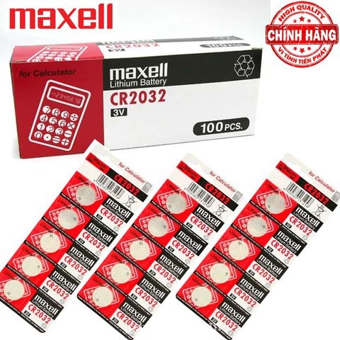 Pin cmos Maxell CR2032 3v (1 vĩ 5 viên) loại xịn / pktn sale