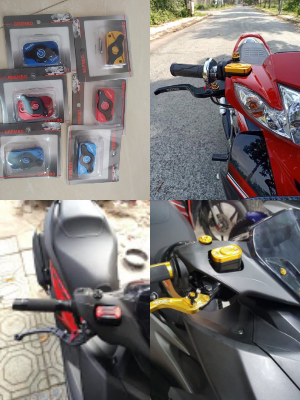 Nắp Bình Dầu Brembo Cho Các Dòng Xe Máy Thắng Đĩa Có Bình Dầu Honda và Yamaha siêu đẹp / pktn sale