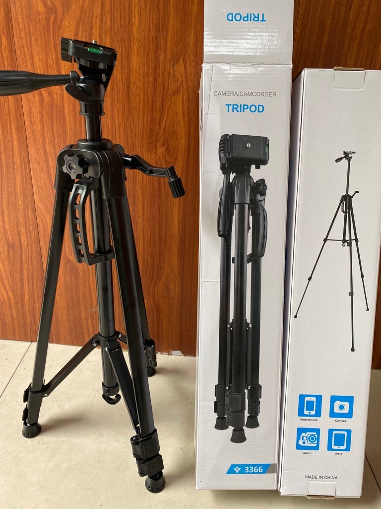 Giá đỡ kẹp điện thoại 3 Chân máy chụp ảnh Tripod 3366 cao 1.5m loại 1 [BH 1 tuần]