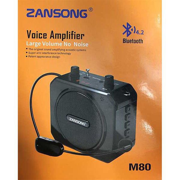 Loa bluetooth trợ giảng Zansong M80 kèm micro không dây [BH 3 tháng]