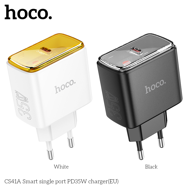 Cóc sạc nhanh 35w HOCO CS41A (1c) EU 1 cổng Type-C PD chính hãng [BH 1 năm]