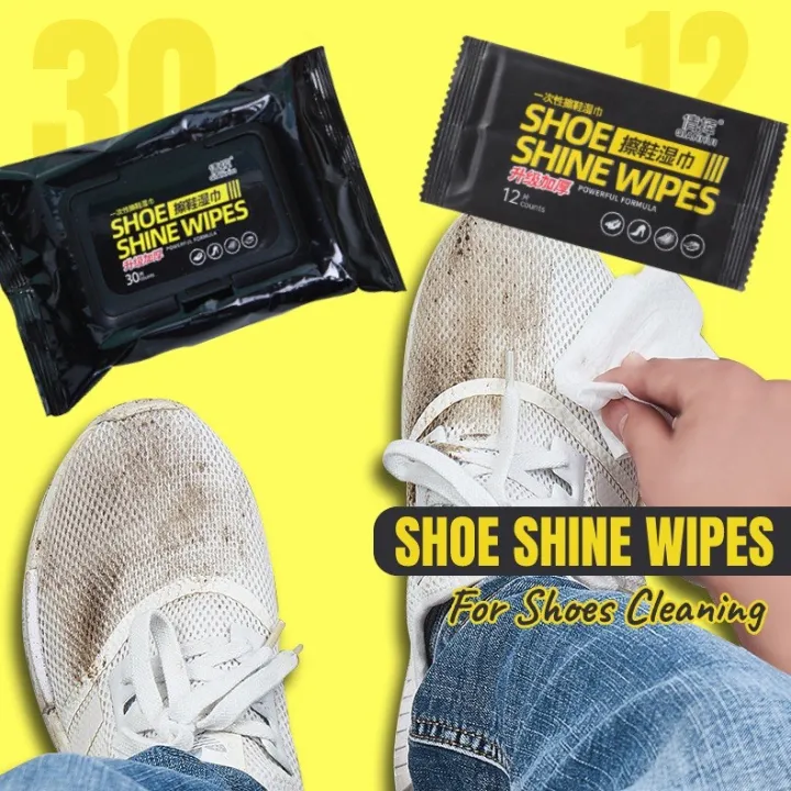 Khăn Giấy Ướt Lau Giày SHOE SHINE WIPES - 12 Tờ (nội địa trung)