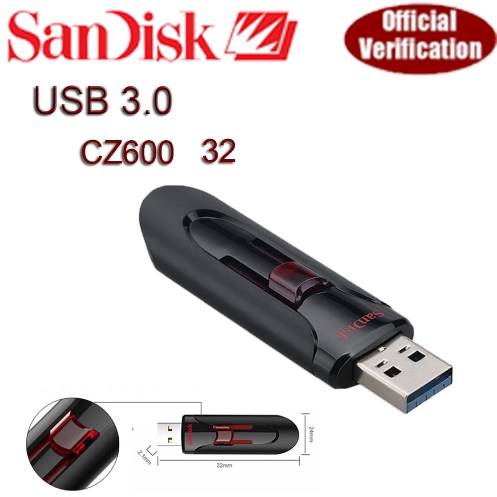 USB 3.0 SanDisk Cruzer Glide CZ600 32Gb chính hãng [BH: 2 năm]