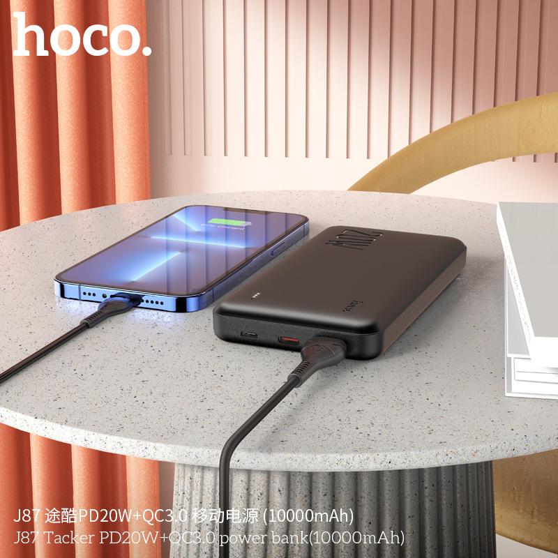 Pin sạc nhanh 20w HOCO J87 10.000mAh pin dự phòng PD QC3.0 chính hãng [BH 1 năm]