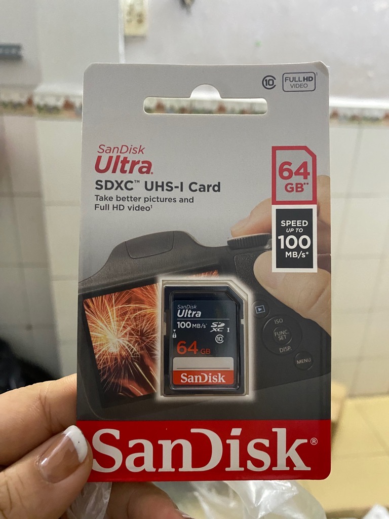 THẺ NHỚ LỚN CHO MÁY ẢNH SANDISK 64GB SDHC ULTRA LITE 100MB/S CHÍNH HÃNG [BH 2 NĂM]