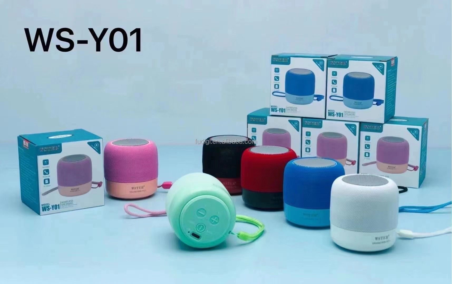 Loa bluetooth WSTER WS-Y01 mini có dây treo [BH 3 tháng]