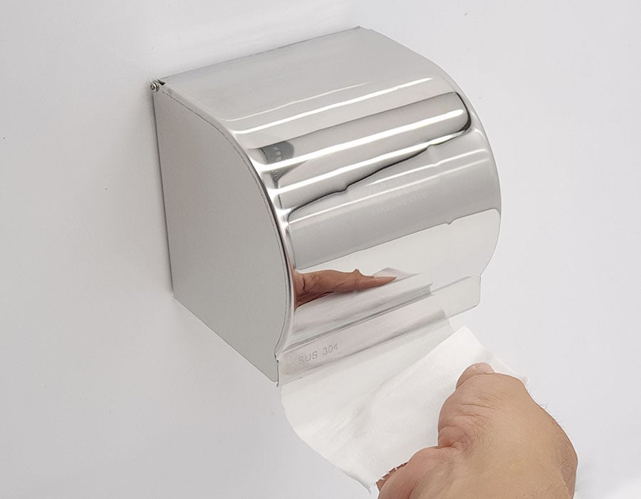 Hộp đựng giấy vệ sinh cho Toilet inox 304 cao cấp chống gỉ sét có nắp đậy
