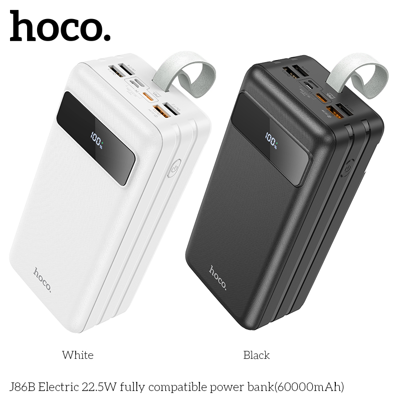 Pin sạc nhanh 22.5w HOCO J86B 60.000mAh  (sạc dự phòng) chính hãng [BH 1 năm]