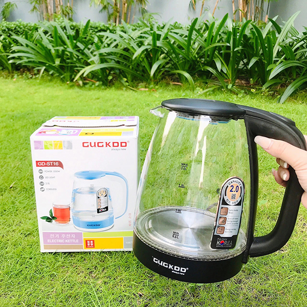 Ấm đun nước ST16 2500ml thủy tinh chịu nhiệt siêu tốc GUGKOD [BH 1 tháng]