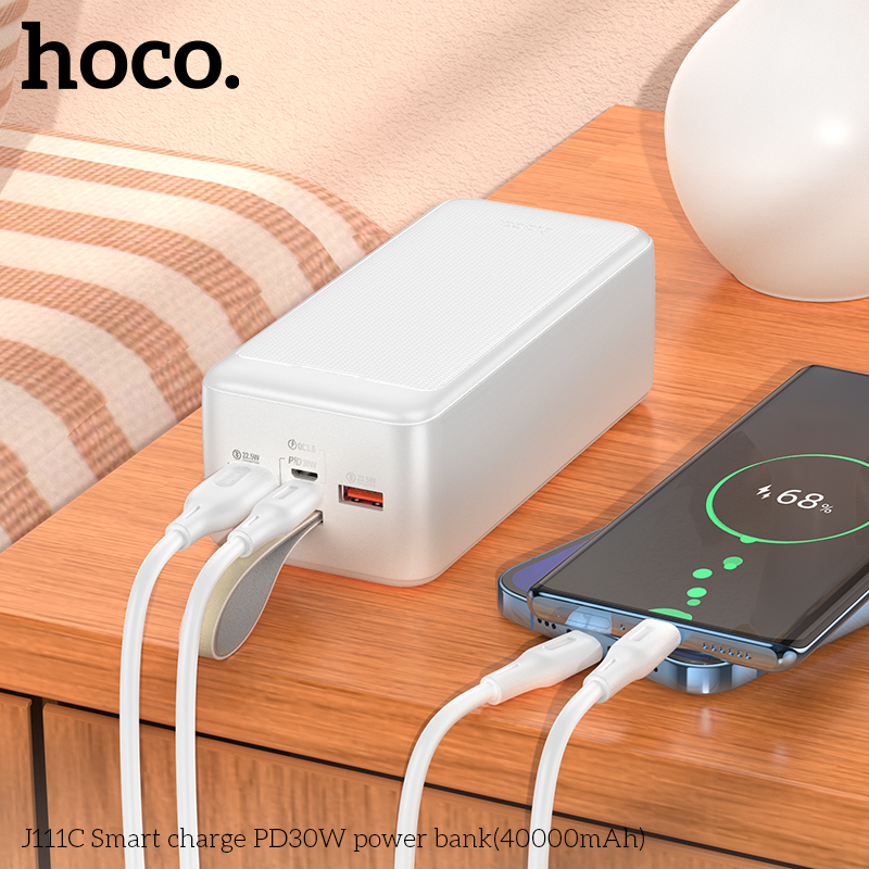 Pin sạc nhanh 30w HOCO J111C 40.000mAh dự phòng chính hãng PD 22.5w QC3.0 [BH 1 NĂM]