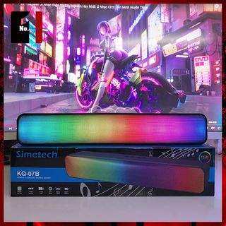 Loa bluetooth SIMETECH KQ-07B led RGB siêu đẹp cực hay chính hãng (có khe thẻ nhớ, usb) [BH 1 năm]