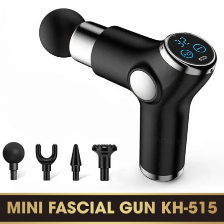 Súng massage cầm tay 32 CẤP ĐỘ Fascial Gun KH-515 (NÚT CẢM ỨNG, ĐẦU KIM LOẠI) trị đau mỏi, căng cơ [BH 1 tháng]