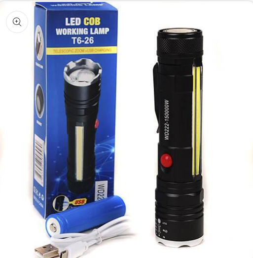 Đèn Pin XML T6-26 Led Cob Siêu Sáng Đa Năng [BH 1 tuần]