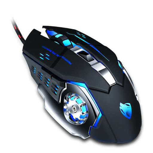 Chuột có dây Gaming T-WOLF V6 có LED hoạ tiết siêu đẹp [BH 1 NĂM]