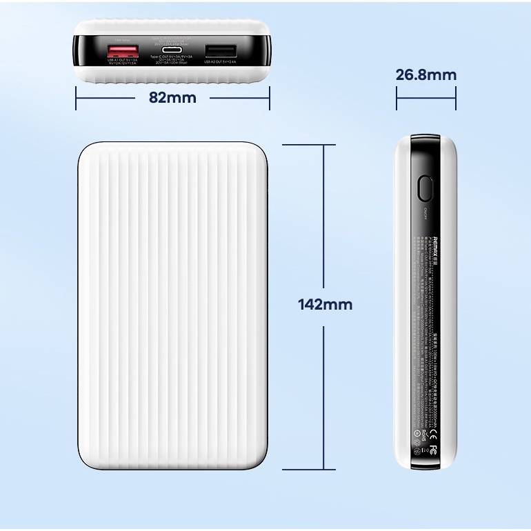 Pin sạc nhanh 100w laptop REMAX RPP-508 20.000mAh dự phòng QC3.0+PD (sạc được Laptop) chính hãng [BH 1 năm]