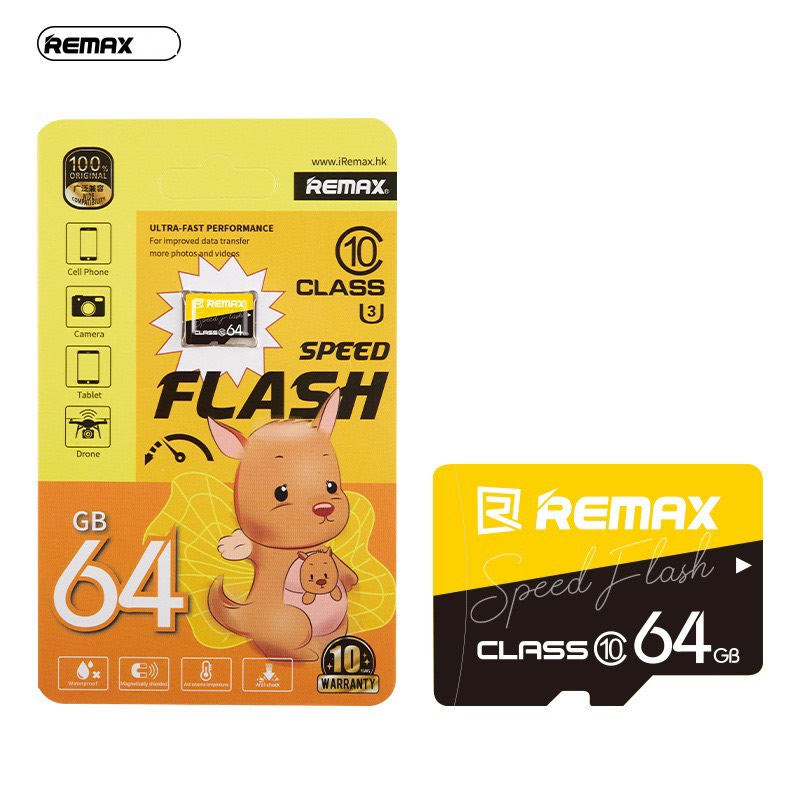 Thẻ nhớ REMAX 64Gb Micro SD chính hãng [BH 1 năm]