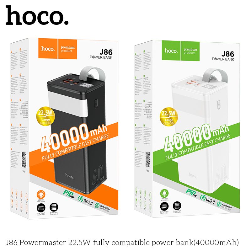 Pin sạc nhanh 22.5w HOCO J86 40.000mAh dự phòng PD QC3.0 chính hãng [BH 1 năm]