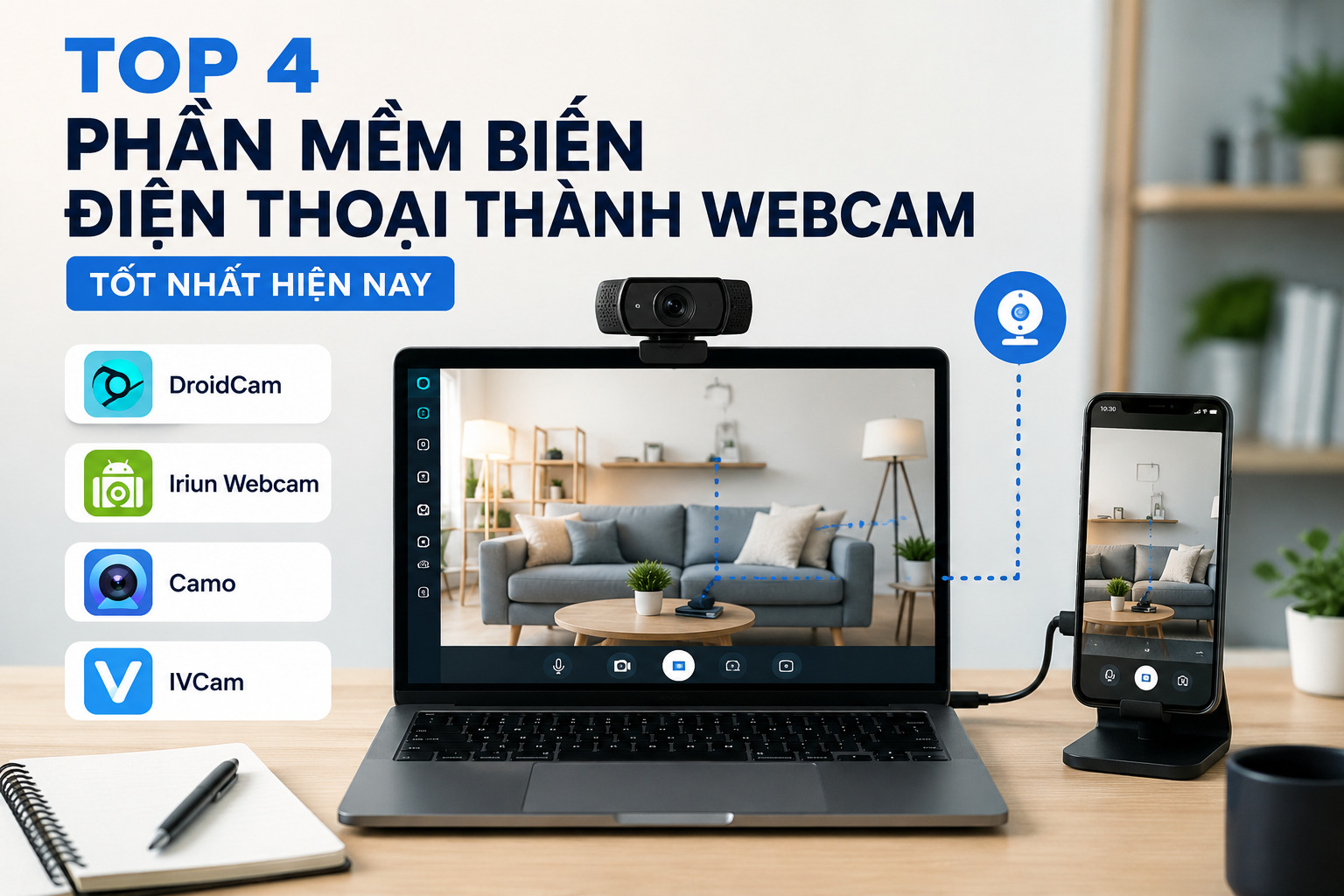 Top 4 Phần Mềm Biến Điện Thoại Thành Webcam Tốt Nhất Hiện Nay