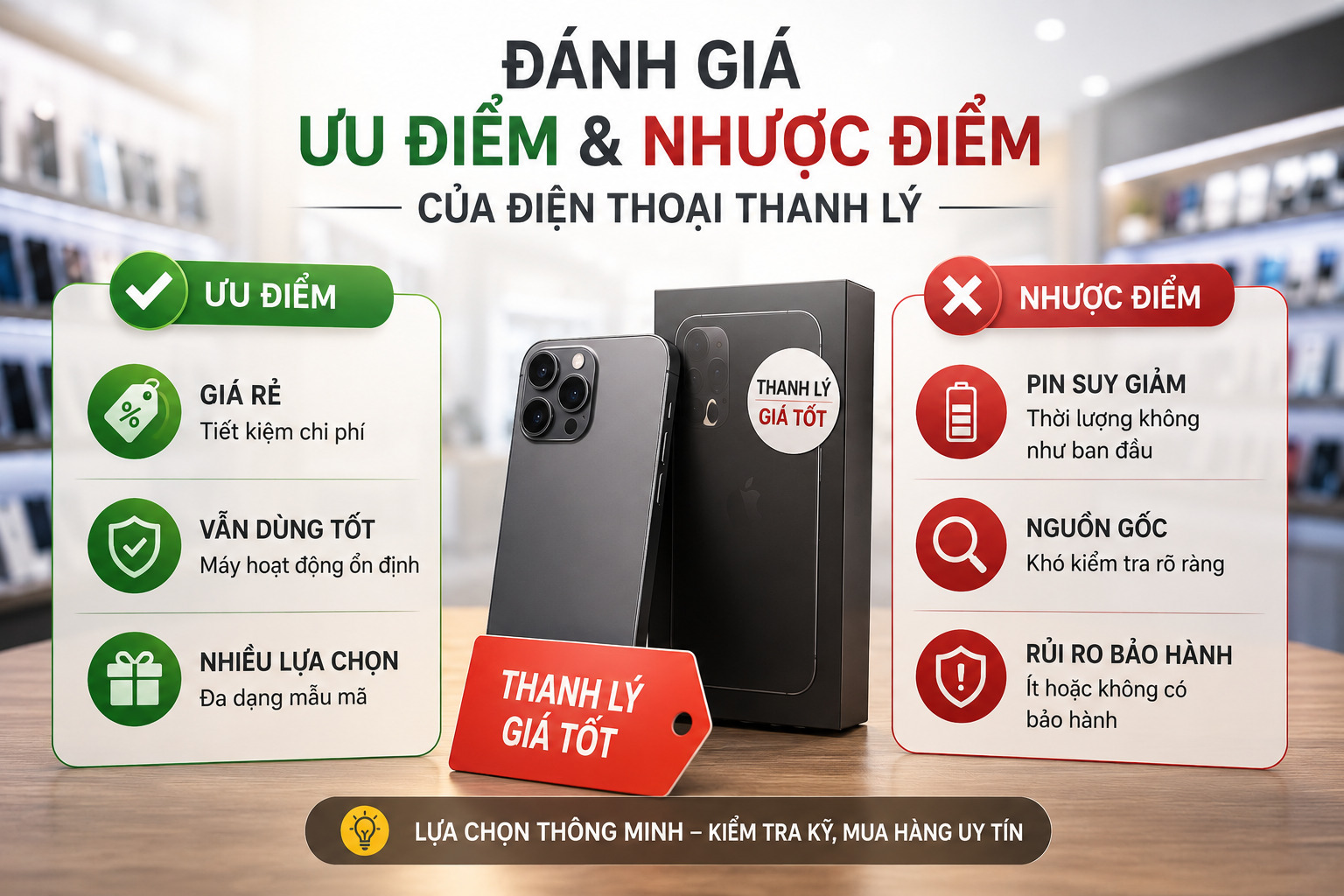 Đánh giá Ưu điểm và Nhược điểm của điện thoại trưng bày