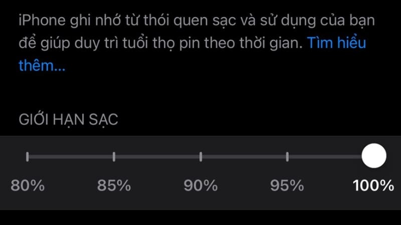 Giới Hạn Sạc (Charge Limit)