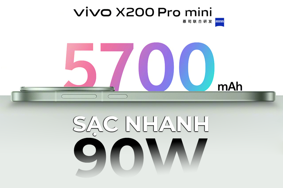 Dung lượn pin lên đến 5700 mAh