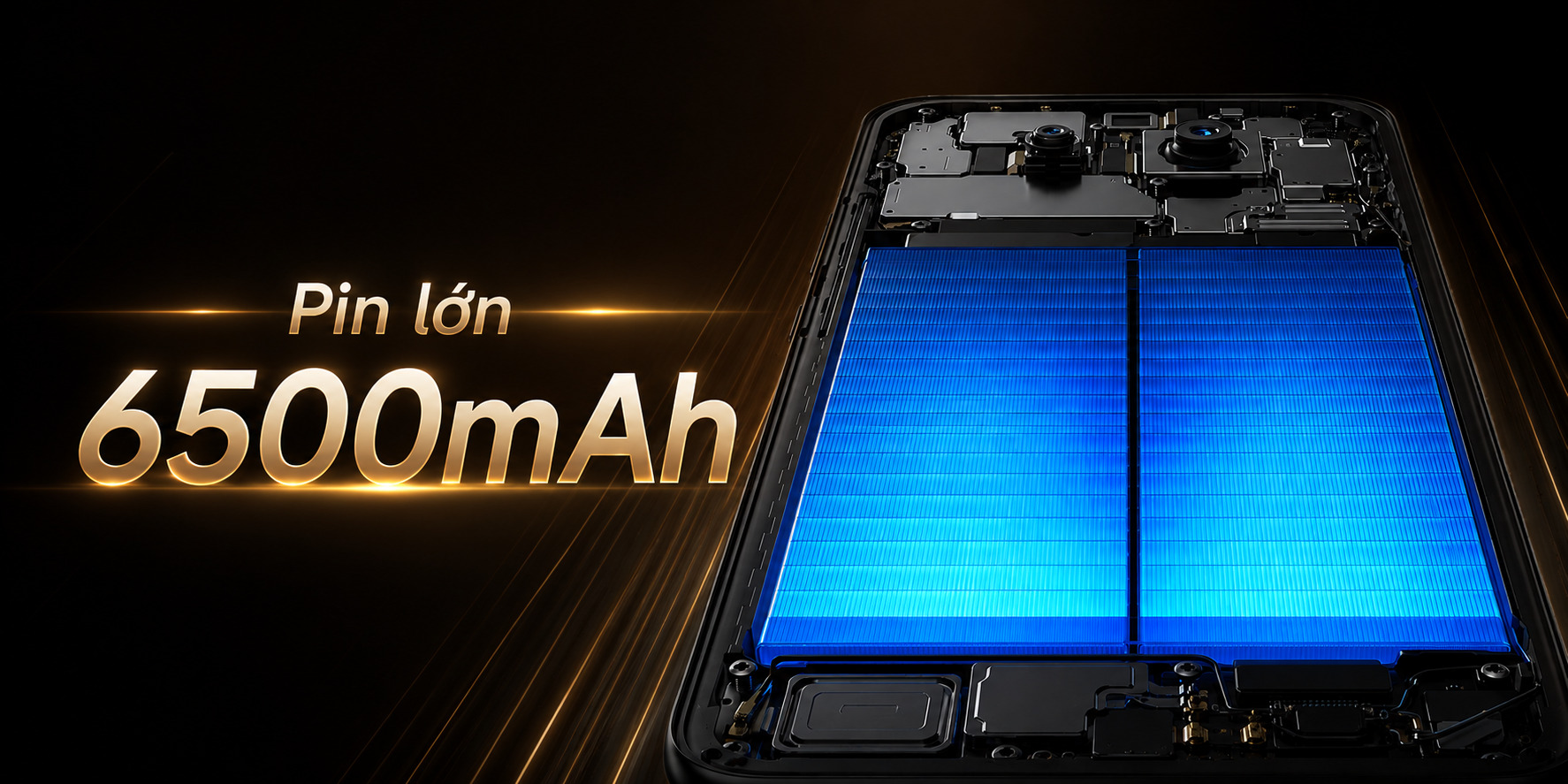 Pin 6.500mAh Silicon-Carbon: Sử dụng đến 2 ngày, bền bỉ 6 năm