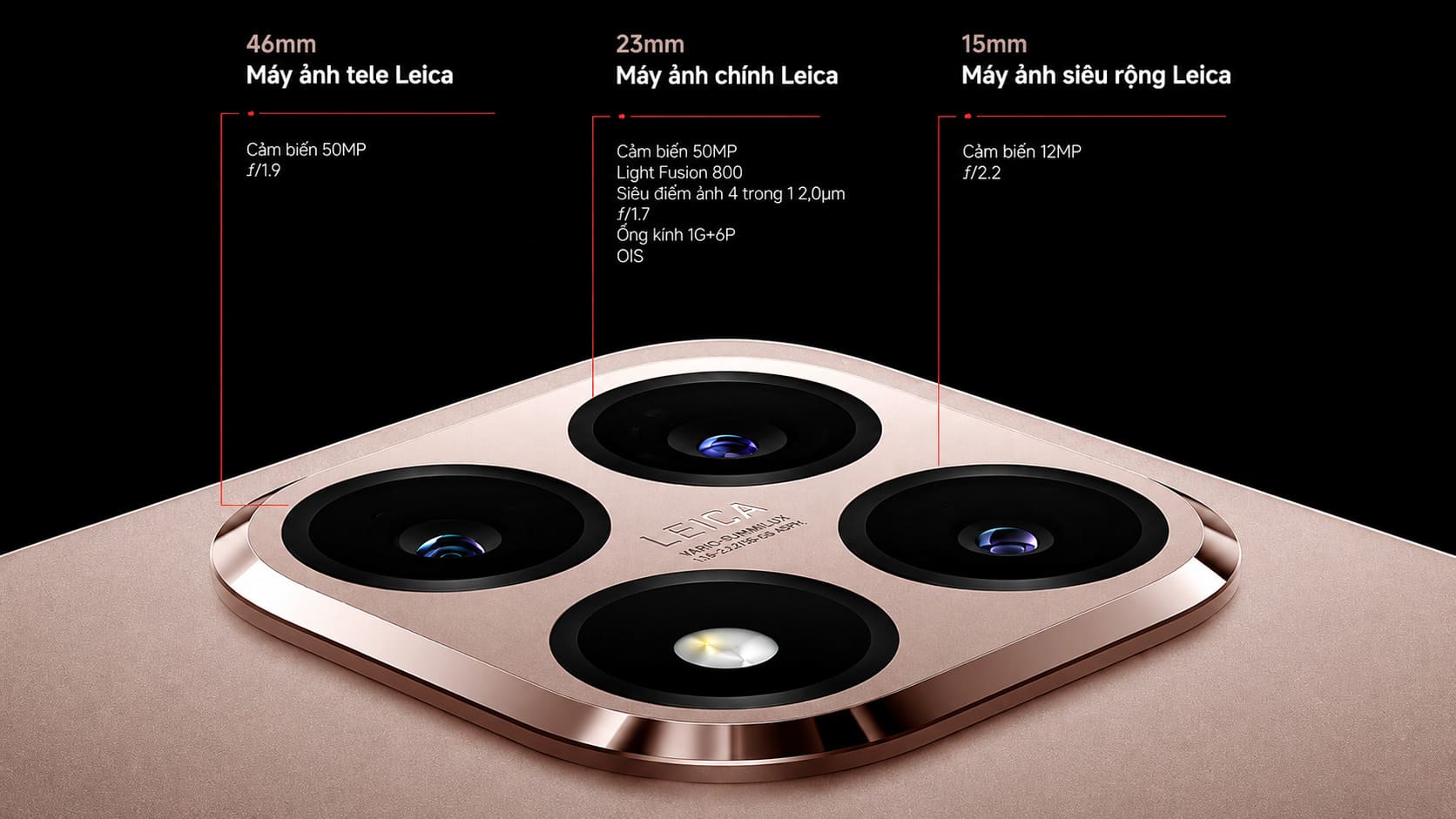 Hệ Thống 3 Camera 50MP Chuẩn Studio – Cảm Biến Light Fusion 900