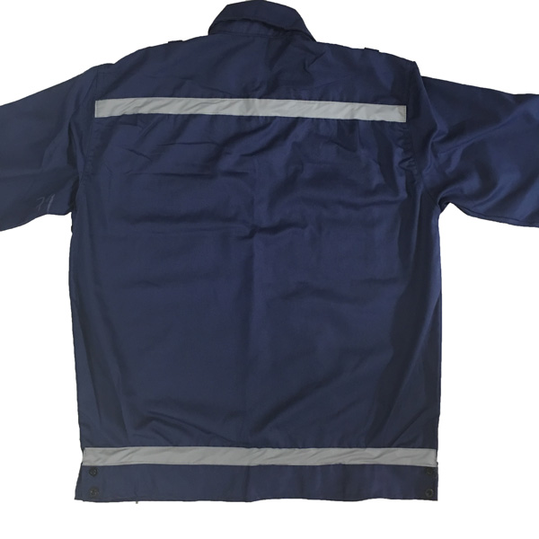 Áo bảo hộ công nhân màu tím than 1