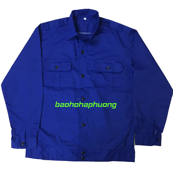 Áo bảo hộ công nhân màu xanh