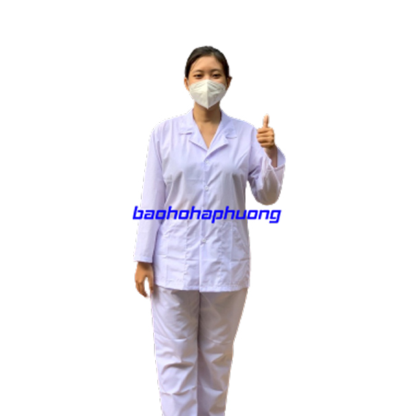 Áo công nghệ nữ dài tay non mỹ màu trắng 2