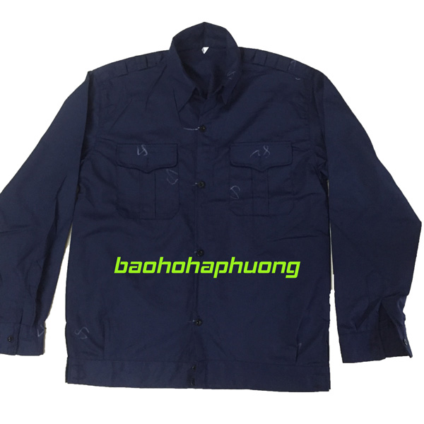 áo công nhân xây dựng màu tím than