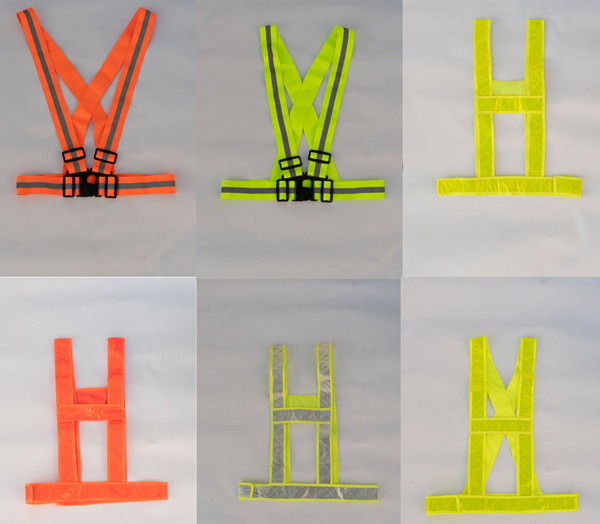 áo dây phản quang chéo màu vàng chanh 1