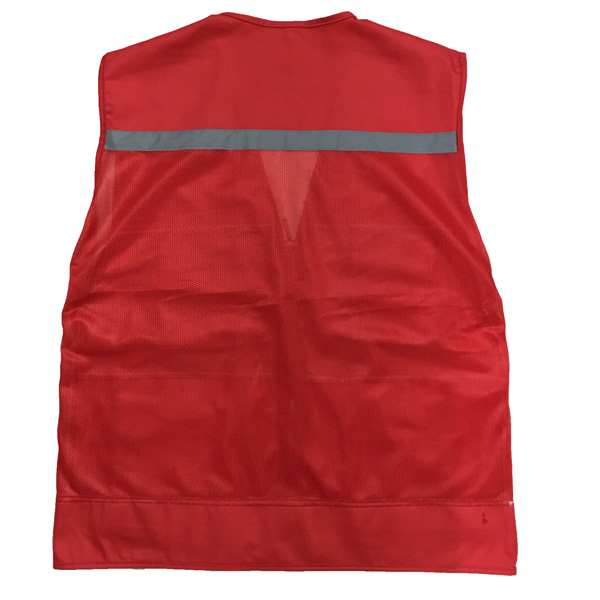 áo gile bảo hộ lưới nhỏ màu đỏ 1