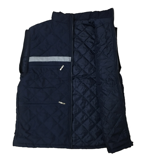 áo gile bảo hộ trần bông màu tím than 2