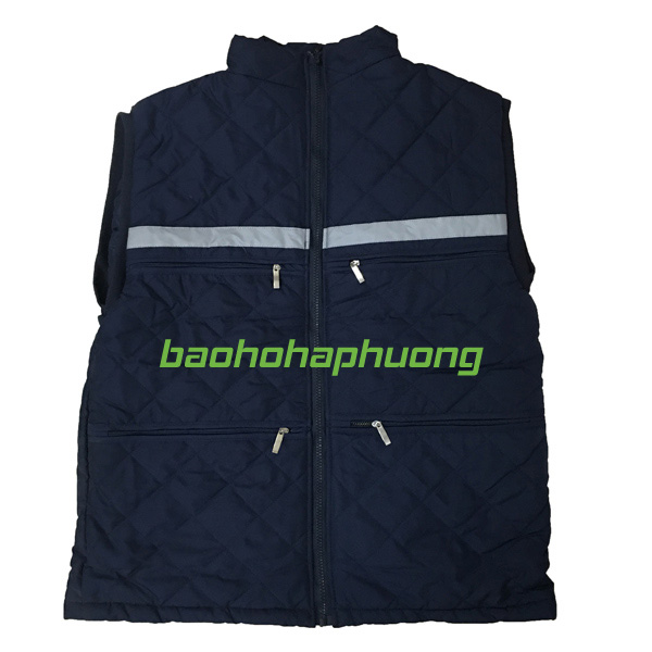 áo gile bảo hộ trần bông màu tím than