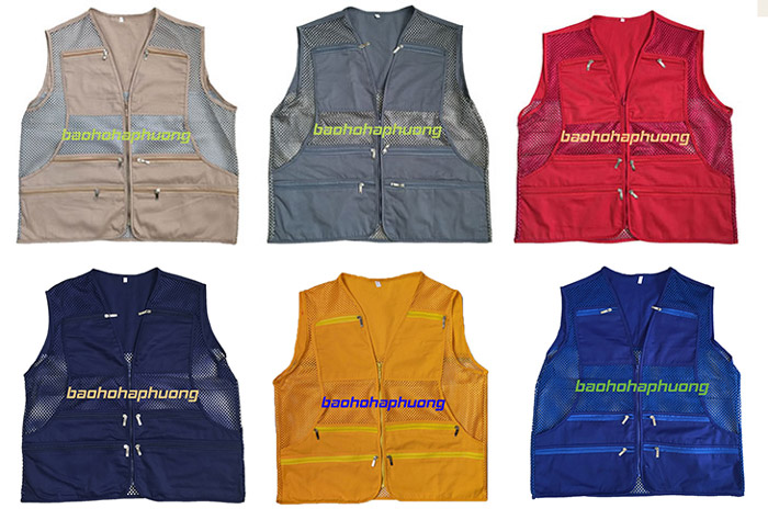 Áo gile phản quang kỹ sư 8 túi