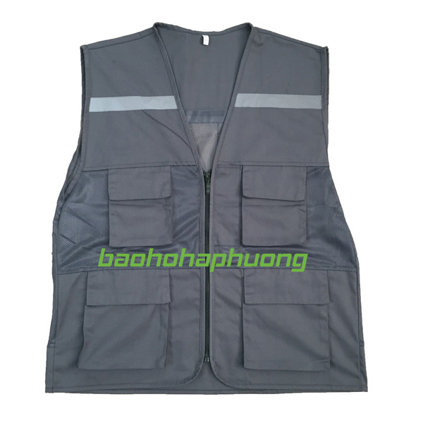 áo gile phản quang màu chì