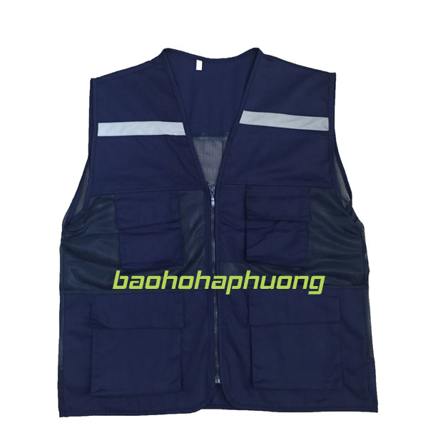 áo gile phản quang màu xanh