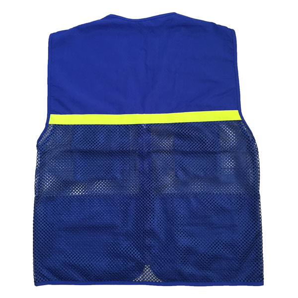 áo gile túi hộp gió lưới to màu xanh 1