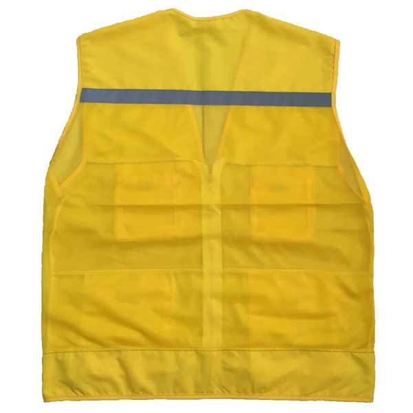 áo gile túi hộp vải gió màu vàng 1